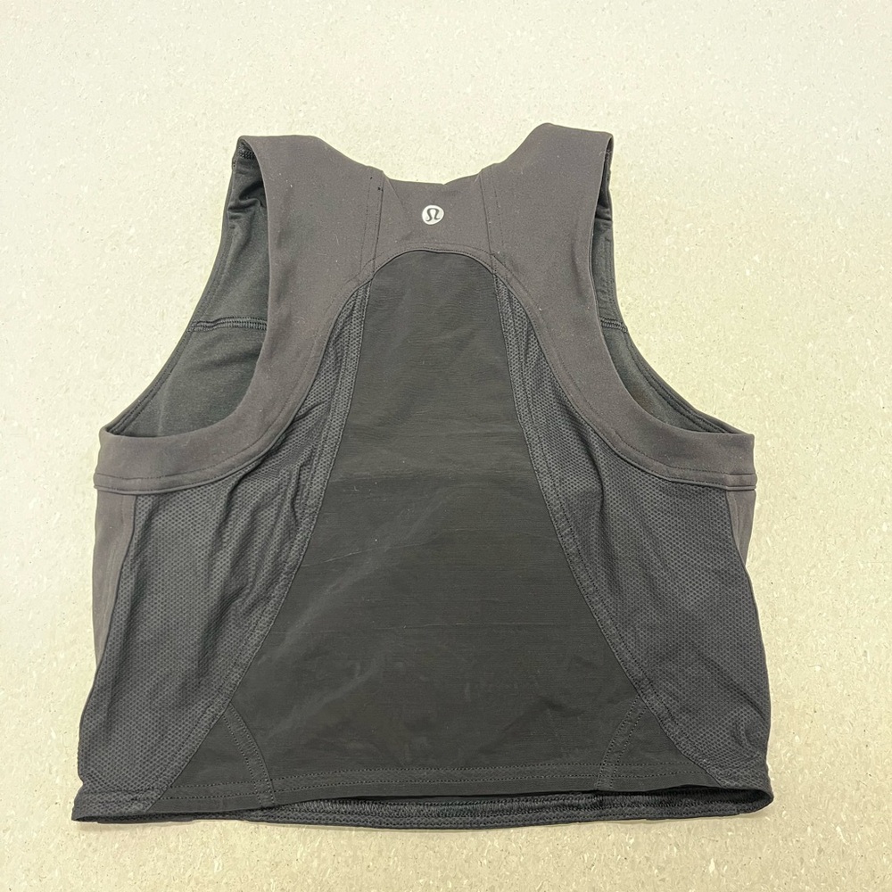 Lululemon Mesh Panelled Training Shelf Tank Top
Black size 6